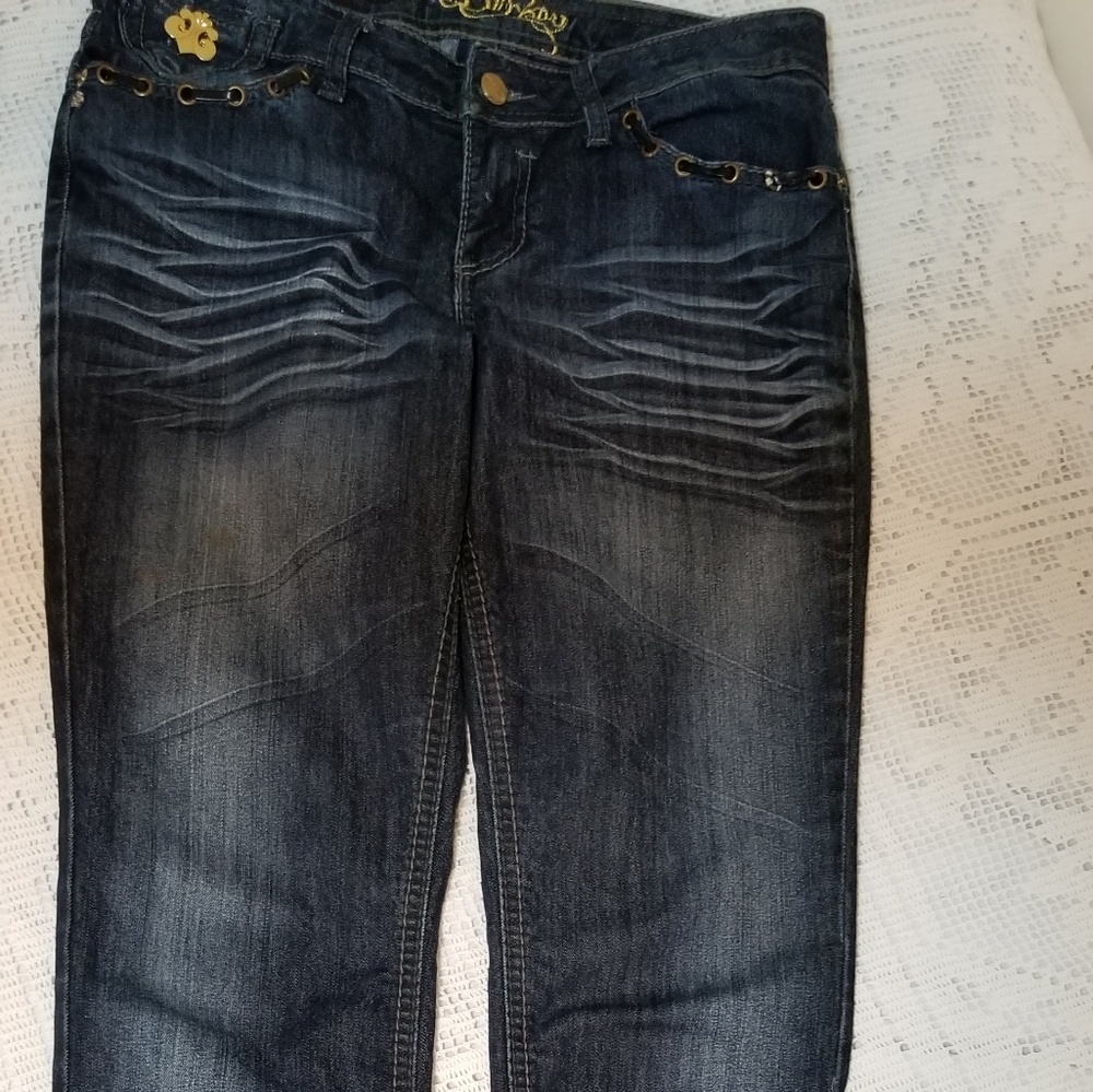 Dereon Women's Straight Leg Jeans - Dark Blue